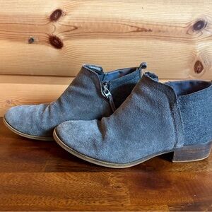 TOMS Gray Suede Ankle Boots